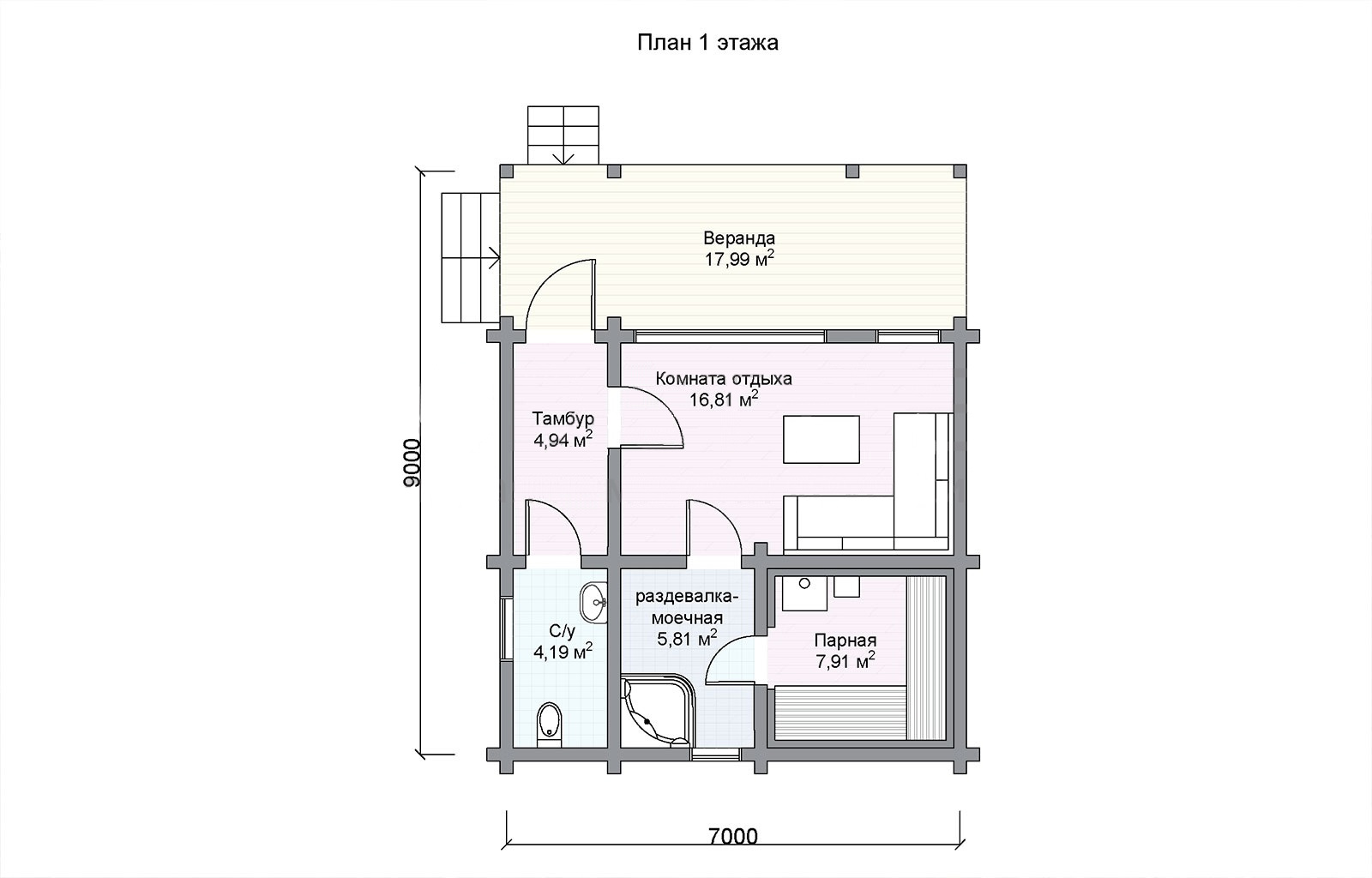 План 1 этажа